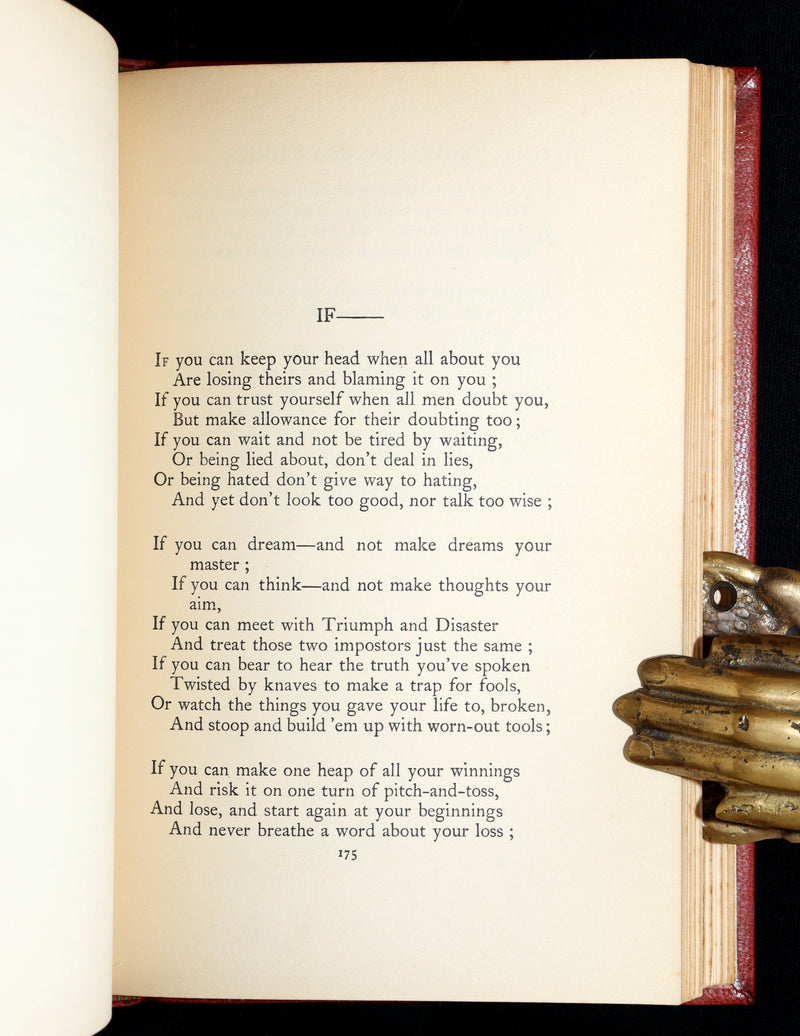 1910 Rare First Edition - Rewards and Fairies with IF poem by Rudyard Kipling