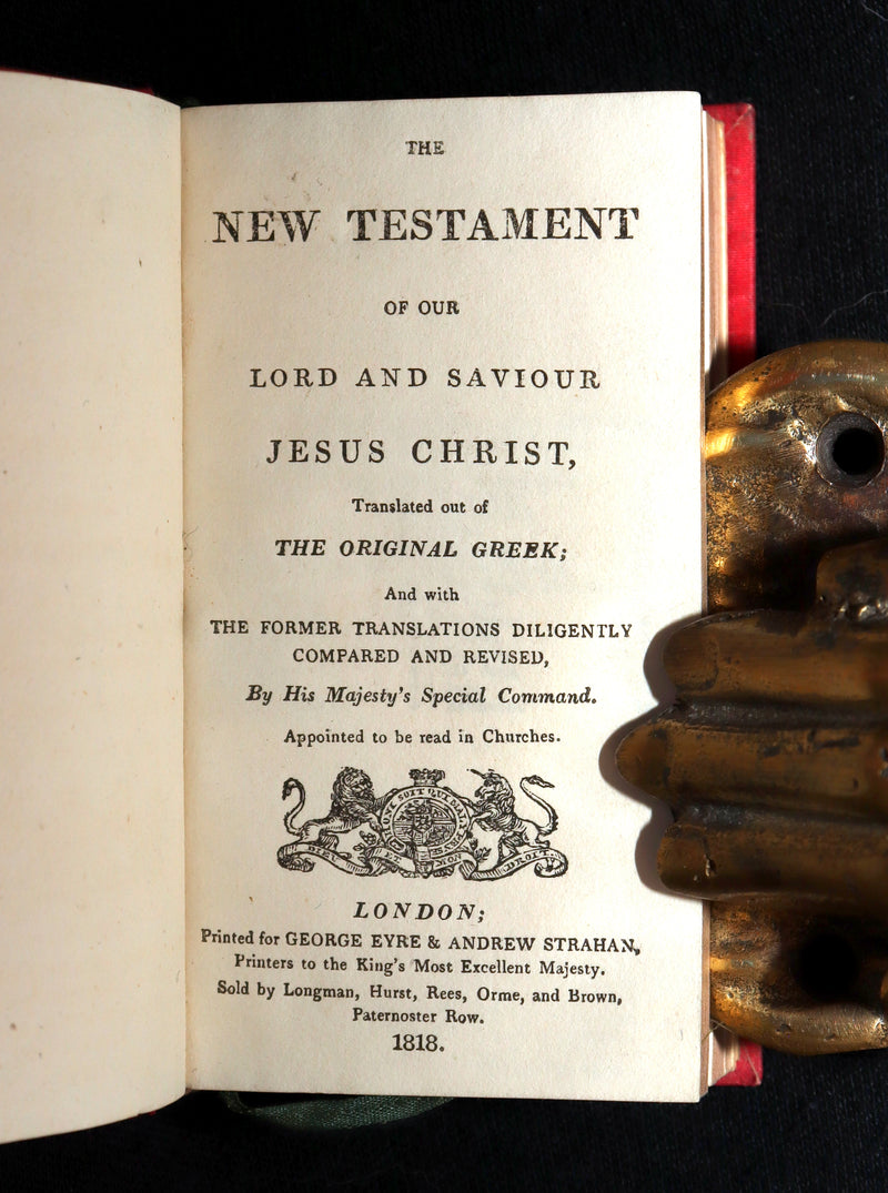 1818 Scarce Books in a Box - New Testament of Our Lord and Saviour Jesus Christ
