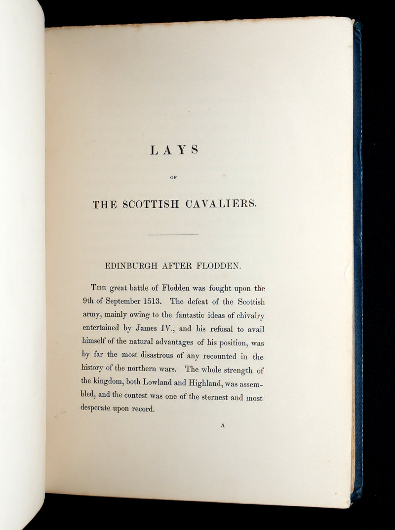 1849 Rare First Edition - Lays of the Scottish Cavaliers by W.E. Aytoun