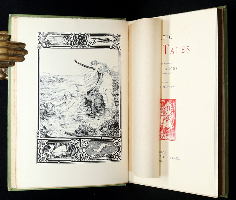 1892 Rare First Edition- Celtic Fairy Tales by J Jacobs Illustrated by JD Batten