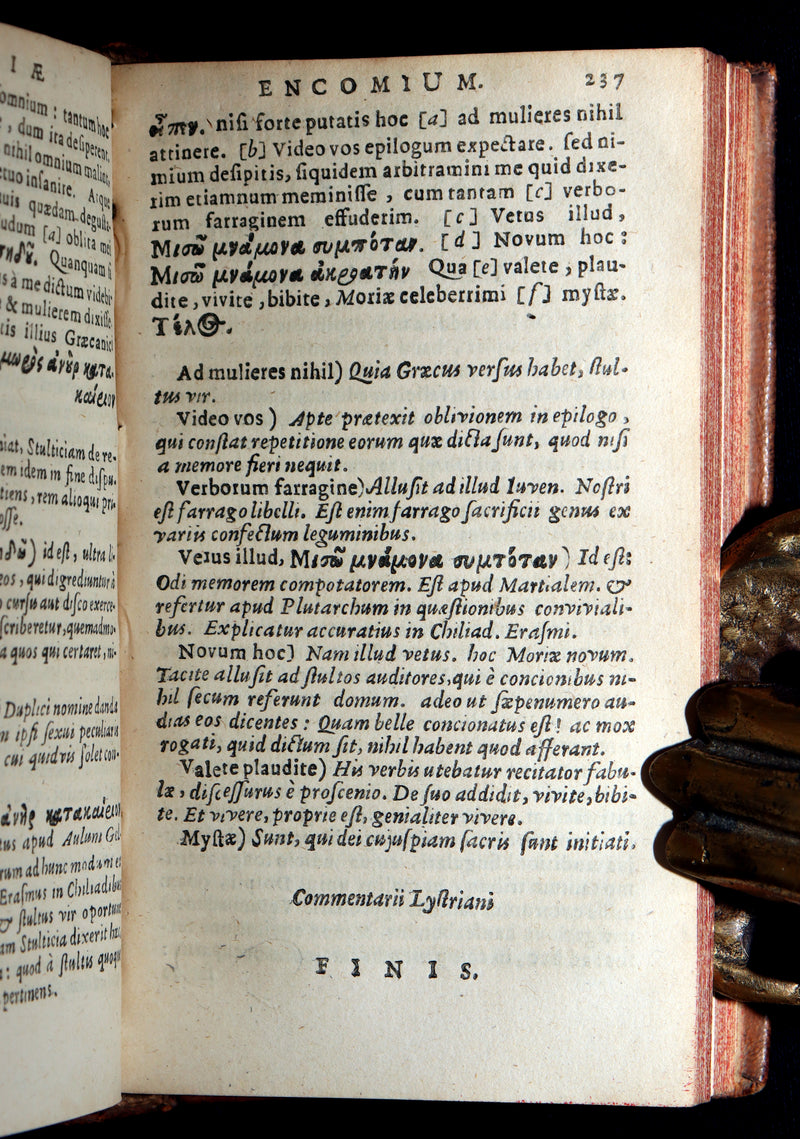 1663 Rare Book - Erasmus of Rotterdam’s Moriae Encomium (In Praise of Folly)