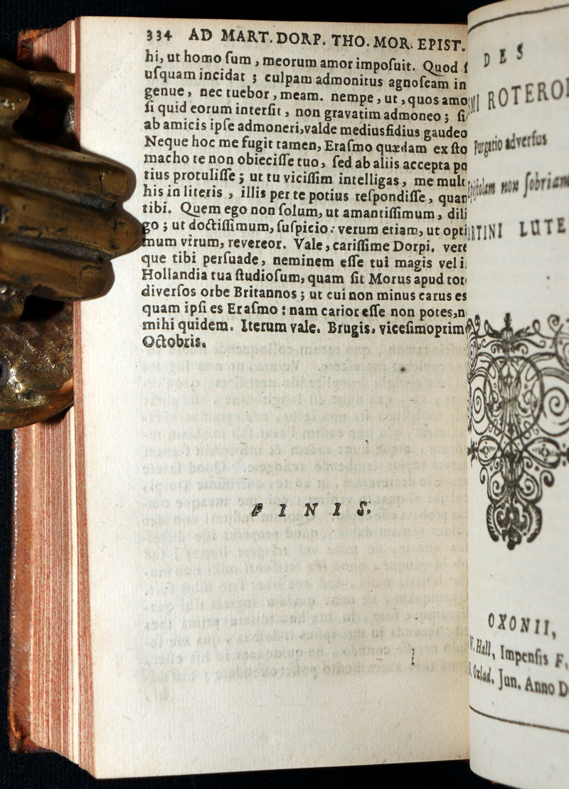 1663 Rare Book - Erasmus of Rotterdam’s Moriae Encomium (In Praise of Folly)