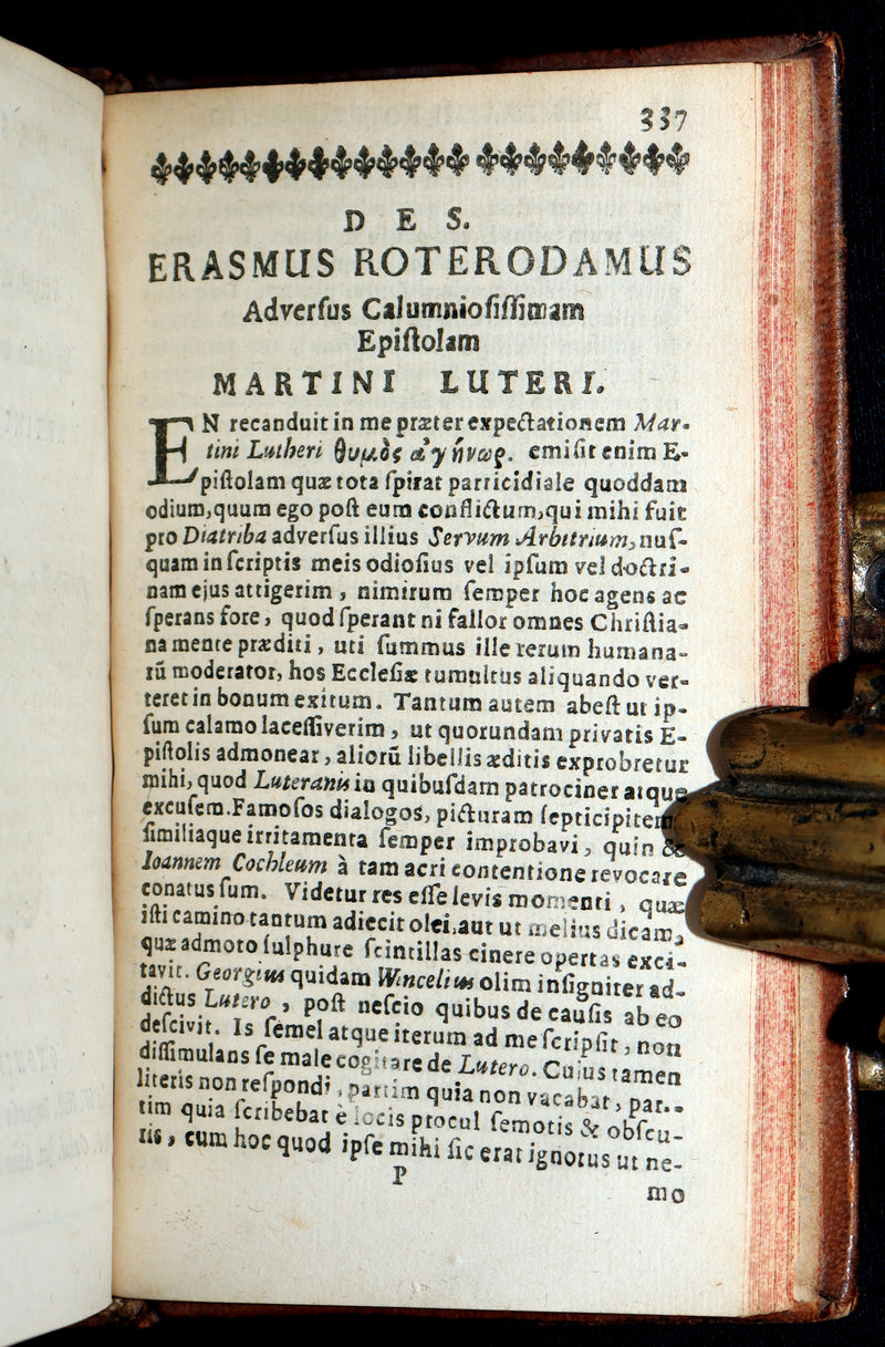 1663 Rare Book - Erasmus of Rotterdam’s Moriae Encomium (In Praise of Folly)