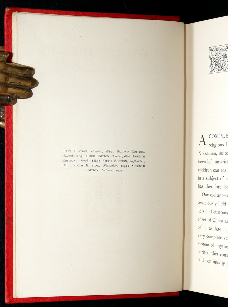 1902 Rare Book - Asgard and the Gods, Norse Mythology Illustrated