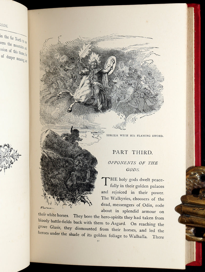 1902 Rare Book - Asgard and the Gods, Norse Mythology Illustrated