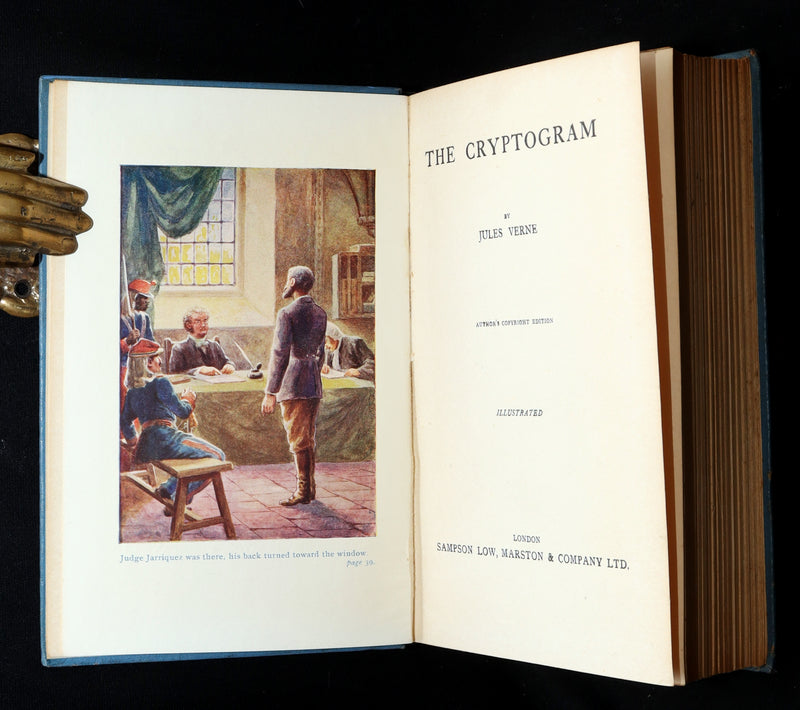 1920 Illustrated Author’s Copyright Edition - The Cryptogram by Jules Verne