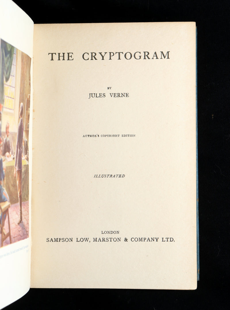1920 Illustrated Author’s Copyright Edition - The Cryptogram by Jules Verne