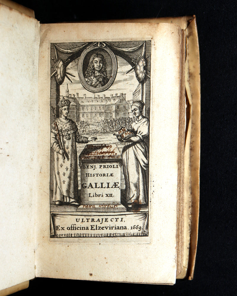 1669 Rare Book –Benjamin Priolo’s Celebrated History of France Historiae Galliae