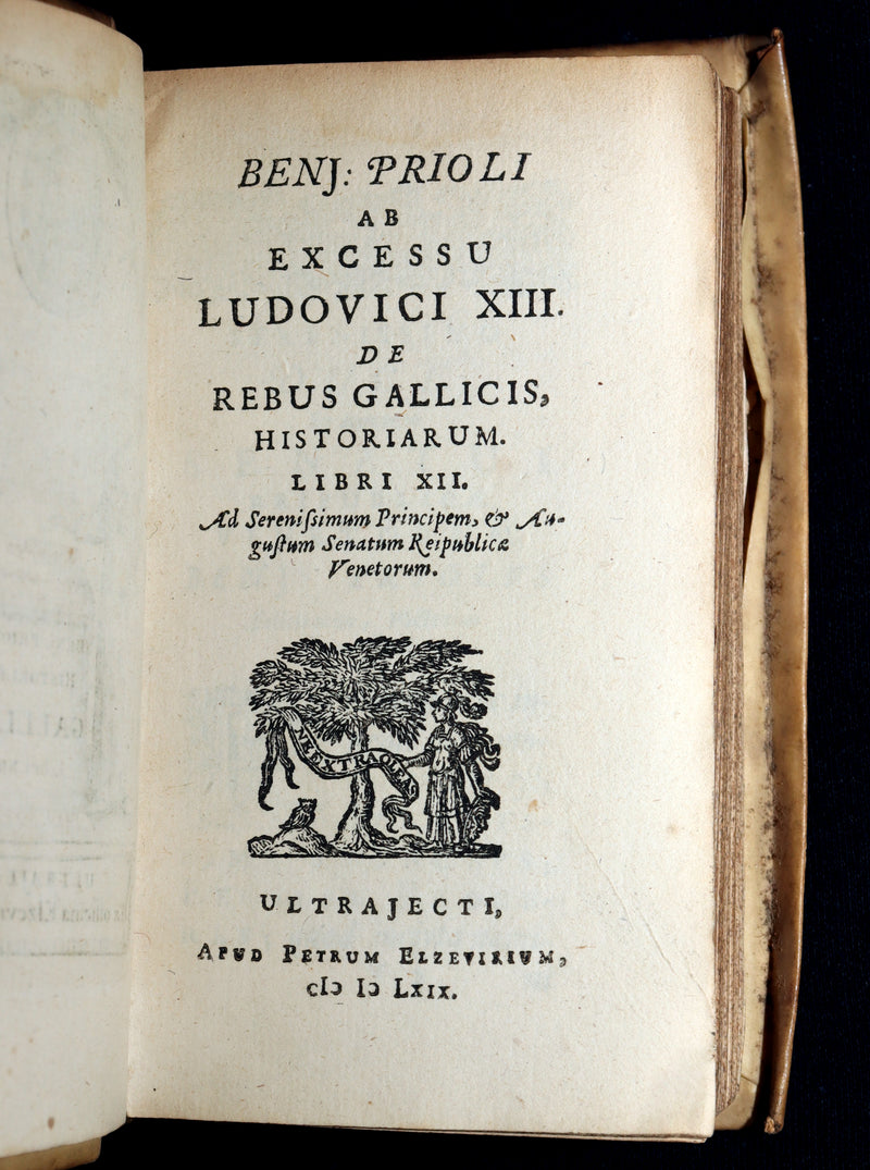 1669 Rare Book –Benjamin Priolo’s Celebrated History of France Historiae Galliae