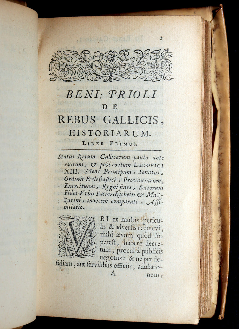 1669 Rare Book –Benjamin Priolo’s Celebrated History of France Historiae Galliae