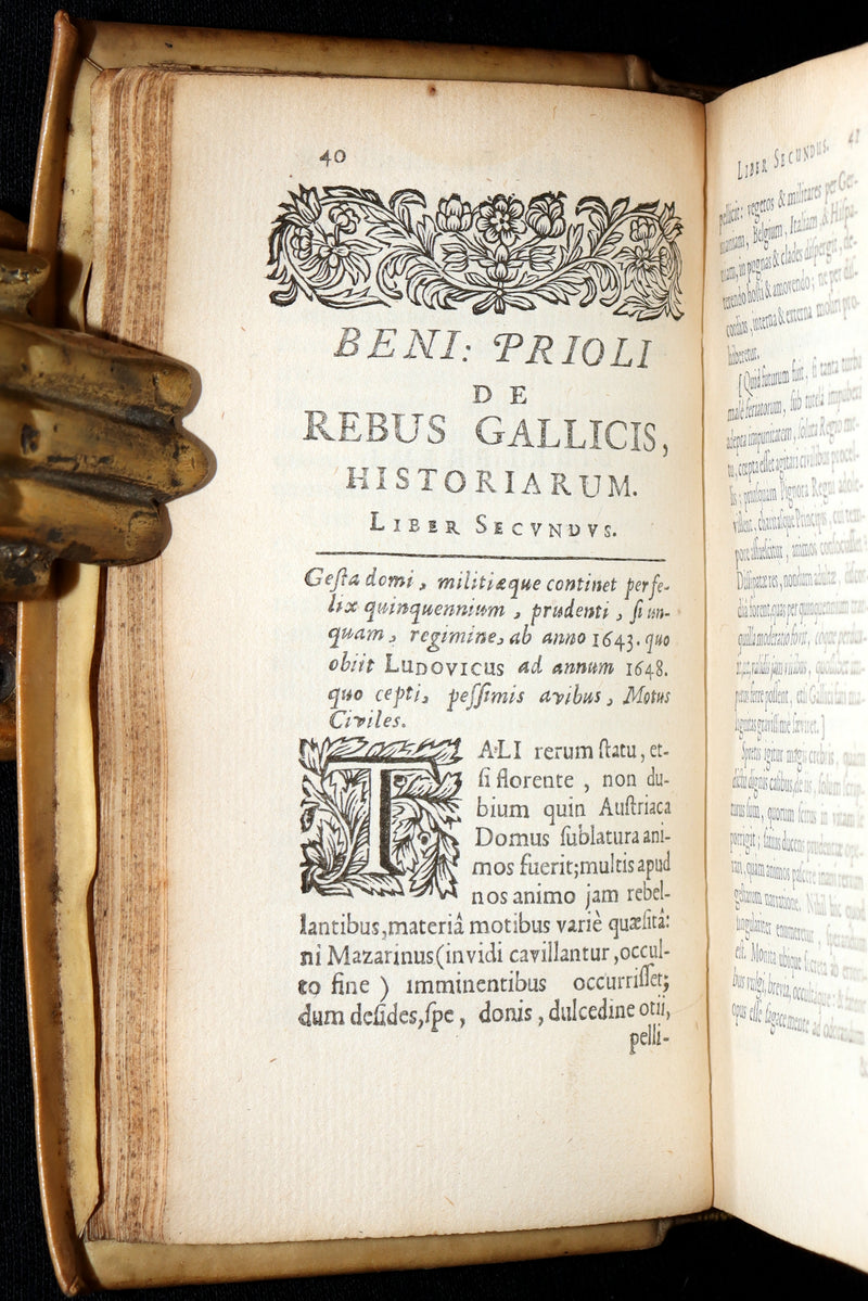1669 Rare Book –Benjamin Priolo’s Celebrated History of France Historiae Galliae