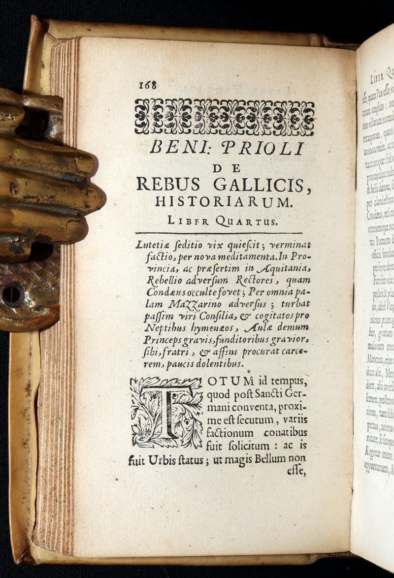1669 Rare Book –Benjamin Priolo’s Celebrated History of France Historiae Galliae