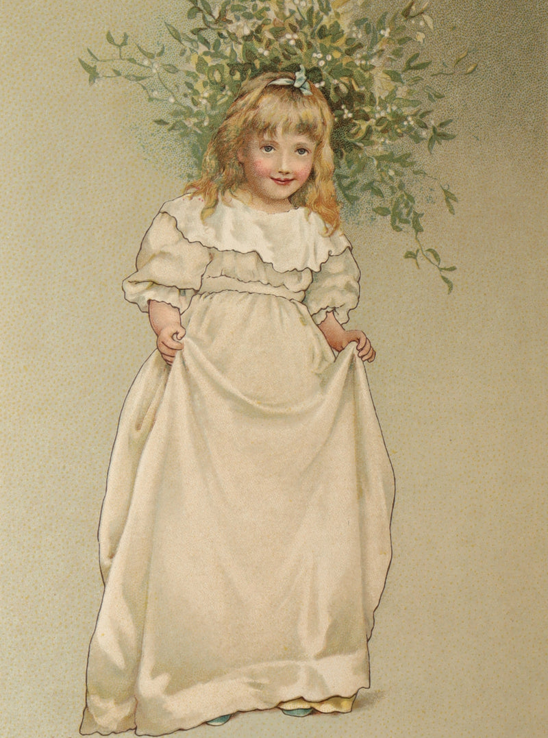 1886 Scarce Book - Under the Mistletoe illustrated by Lizzie Lawson Mack