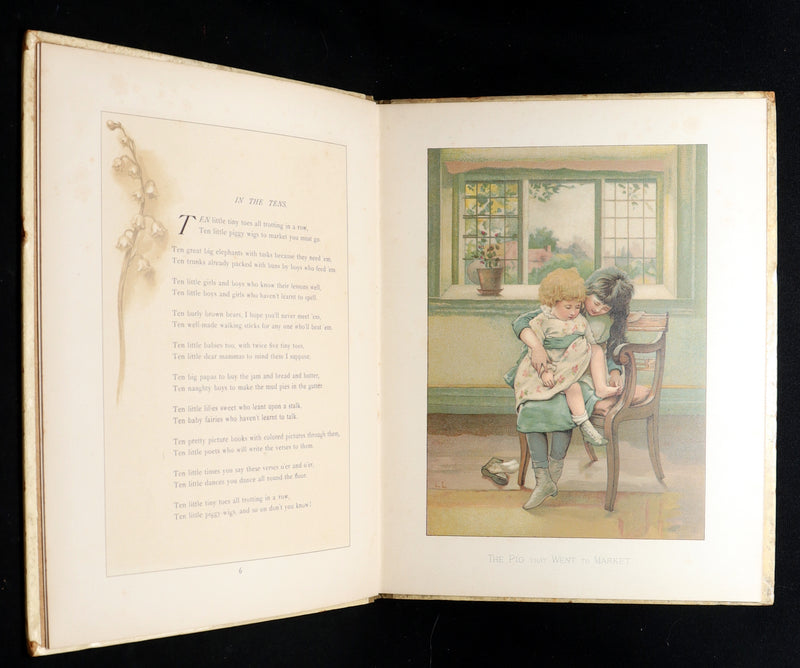 1886 Scarce Book - Under the Mistletoe illustrated by Lizzie Lawson Mack