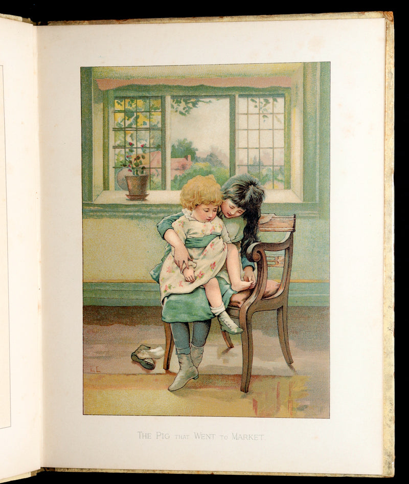 1886 Scarce Book - Under the Mistletoe illustrated by Lizzie Lawson Mack