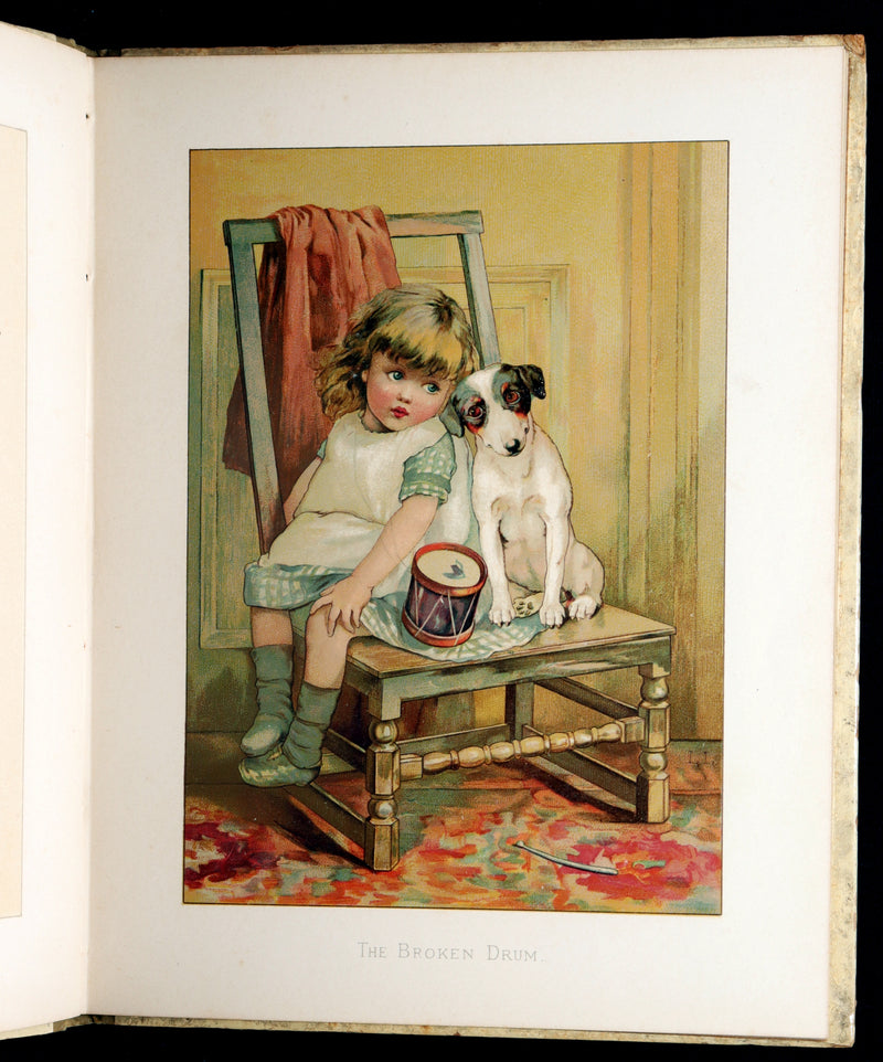 1886 Scarce Book - Under the Mistletoe illustrated by Lizzie Lawson Mack