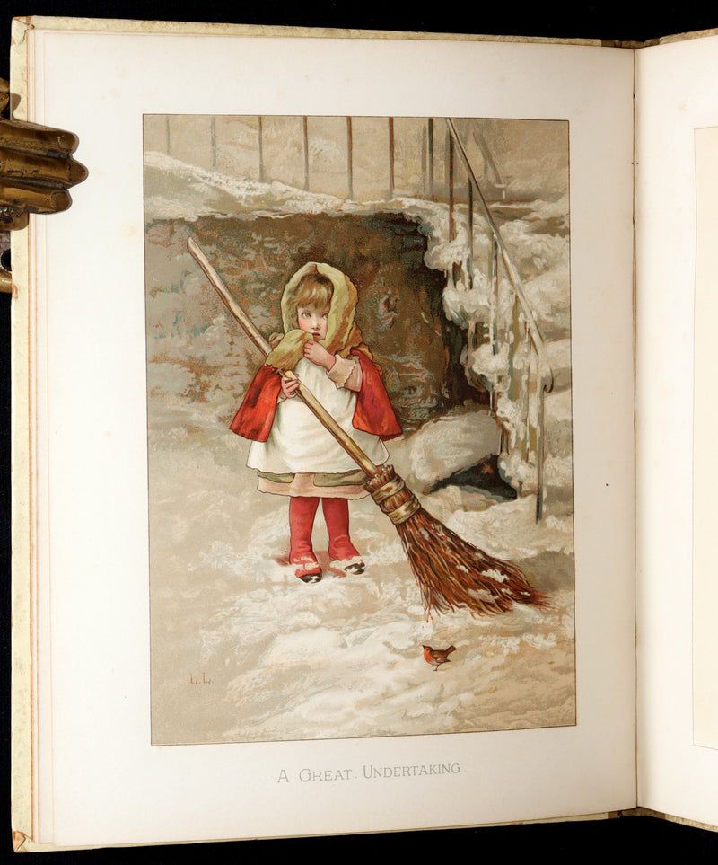 1886 Scarce Book - Under the Mistletoe illustrated by Lizzie Lawson Mack