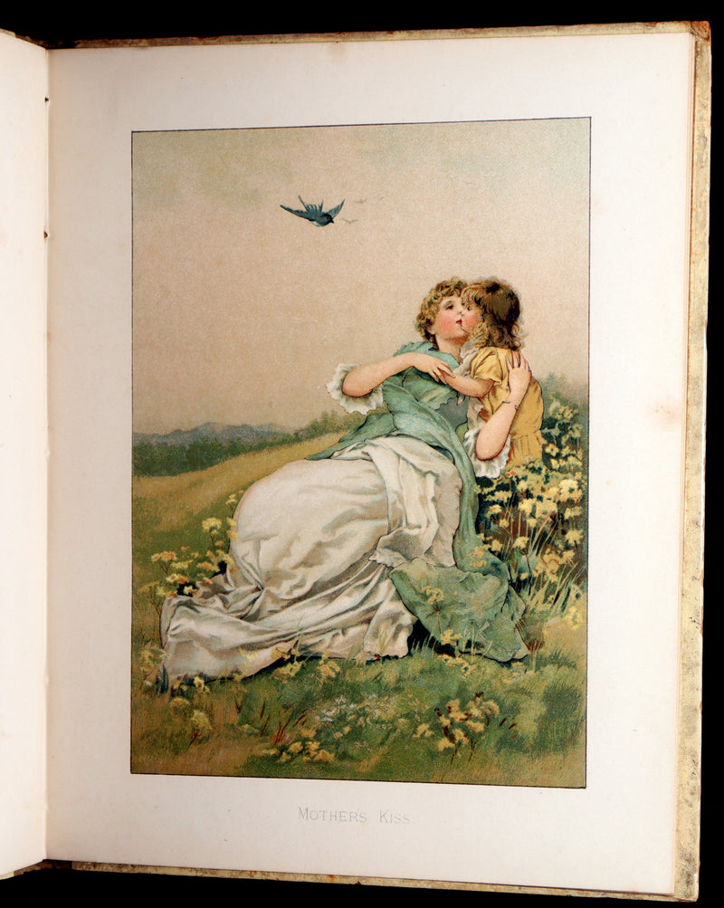 1886 Scarce Book - Under the Mistletoe illustrated by Lizzie Lawson Mack