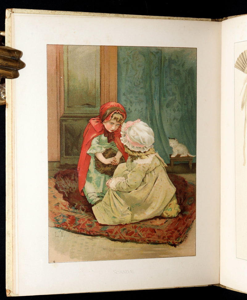 1886 Scarce Book - Under the Mistletoe illustrated by Lizzie Lawson Mack