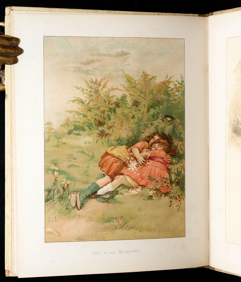 1886 Scarce Book - Under the Mistletoe illustrated by Lizzie Lawson Mack