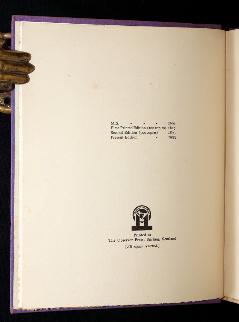 1933 Scarce Book- The Secret Commonwealth of Elves, Fauns and Fairies by R. Kirk