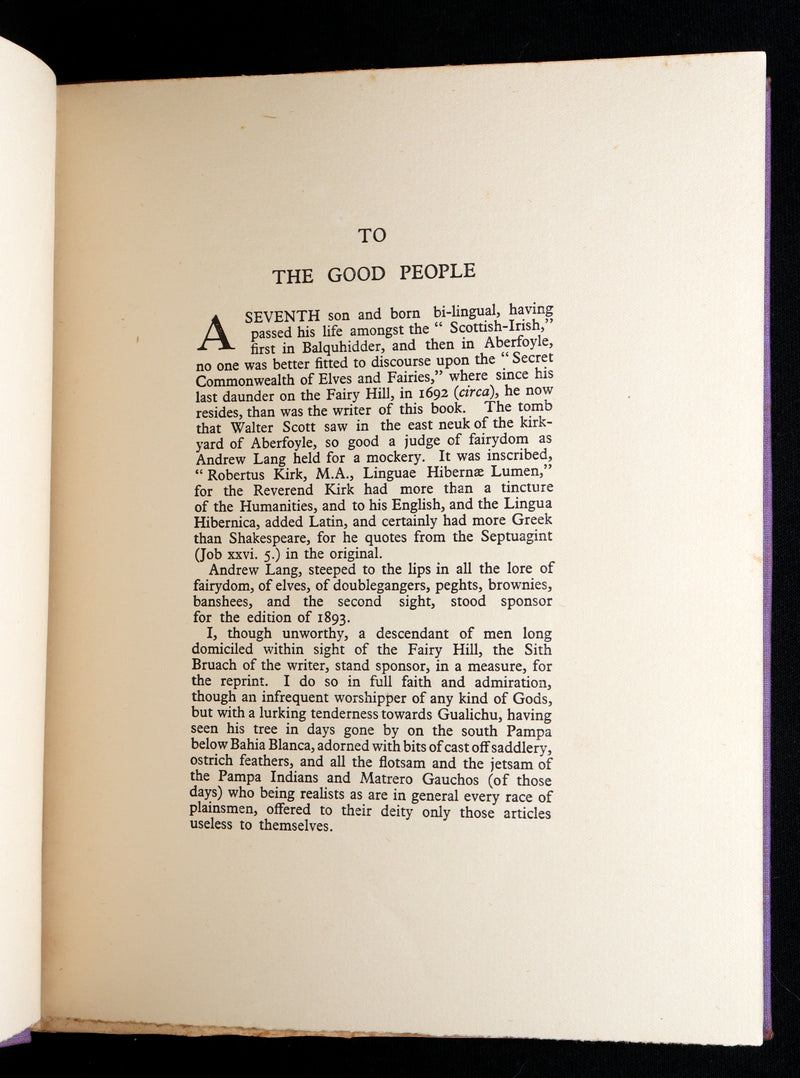 1933 Scarce Book- The Secret Commonwealth of Elves, Fauns and Fairies by R. Kirk