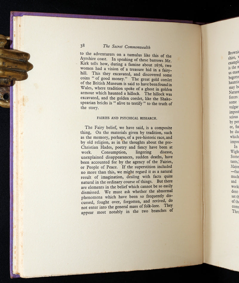 1933 Scarce Book- The Secret Commonwealth of Elves, Fauns and Fairies by R. Kirk