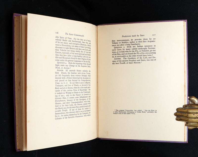 1933 Scarce Book- The Secret Commonwealth of Elves, Fauns and Fairies by R. Kirk