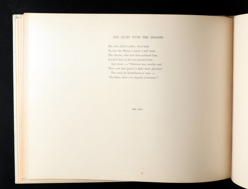 1877 Rare Book - Outline Illustrations to Schiller’s Fight with the Dragon