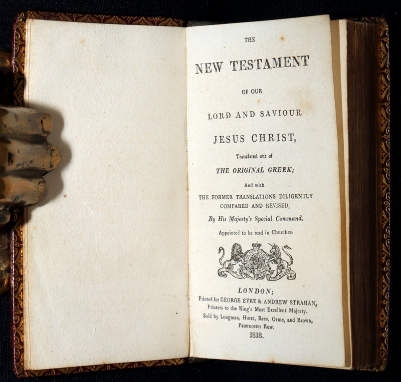 1818 Rare Masonic Bible - The New Testament of Our Lord and Saviour Jesus Christ