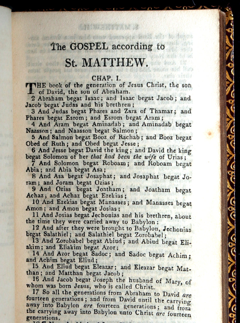 1818 Rare Masonic Bible - The New Testament of Our Lord and Saviour Jesus Christ