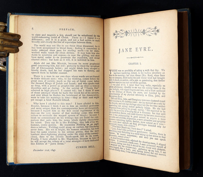 1890 Rare Book - Jane Eyre, An Autobiography by Currer Bell (Charlotte Brontë)