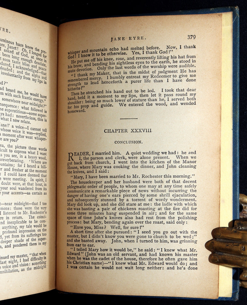 1890 Rare Book - Jane Eyre, An Autobiography by Currer Bell (Charlotte Brontë)