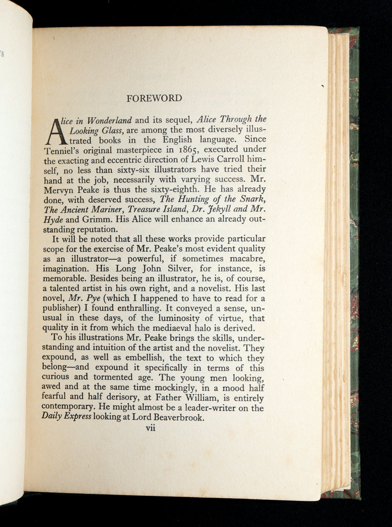 1954 First Edition illustrated by Mervyn Peake- Alice’s Adventures in Wonderland