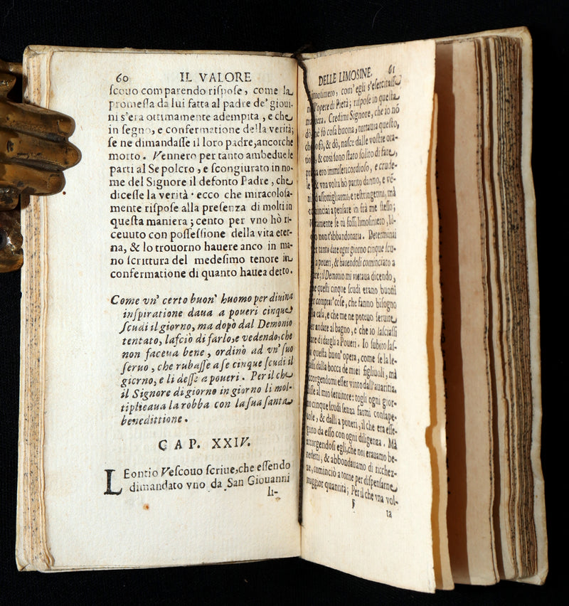 1681 Rare Italian Book – Il Valore della Limosina, Almsgiving Value by M.Tarallo