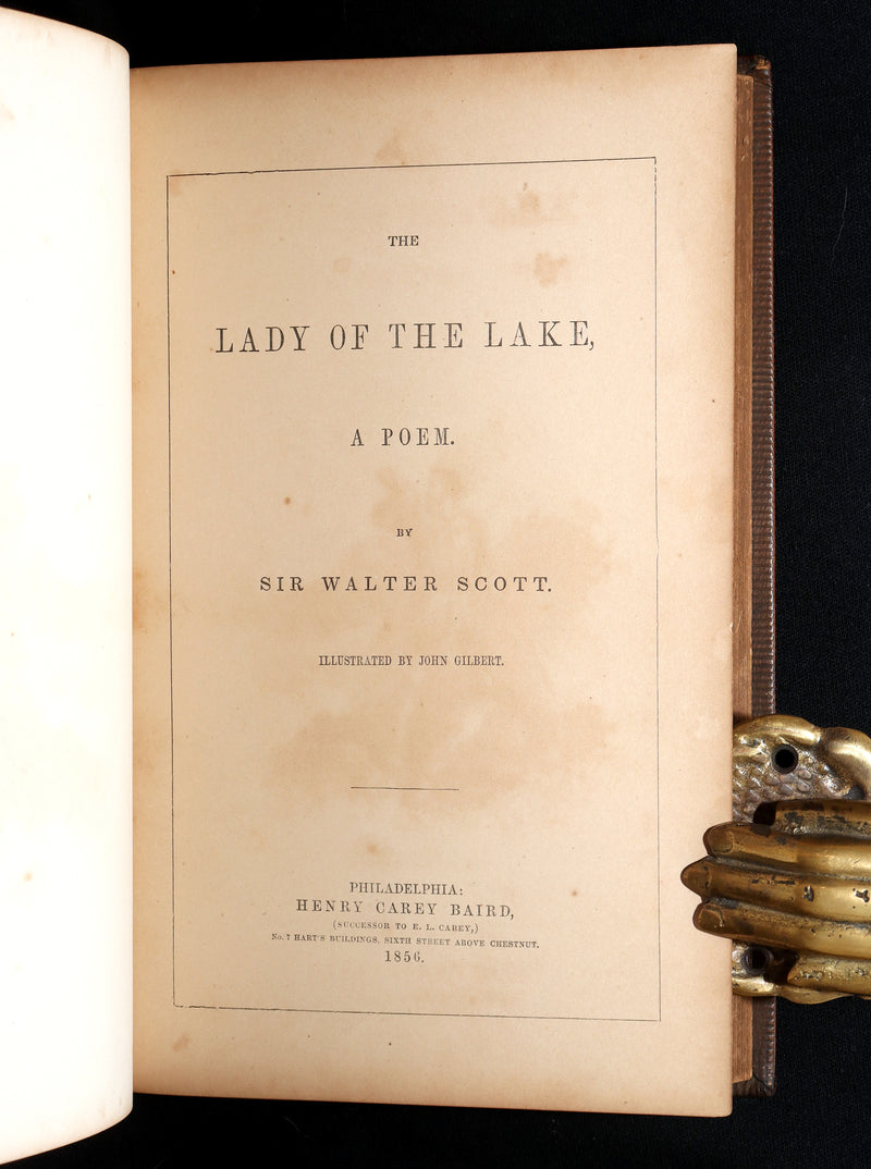 1856 Rare Book - The Lady of the Lake by Sir Walter Scott. Illustrated