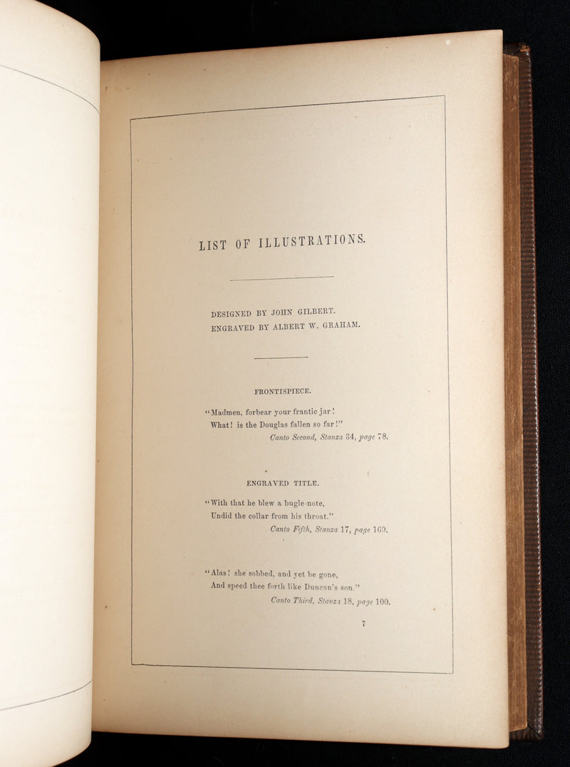1856 Rare Book - The Lady of the Lake by Sir Walter Scott. Illustrated
