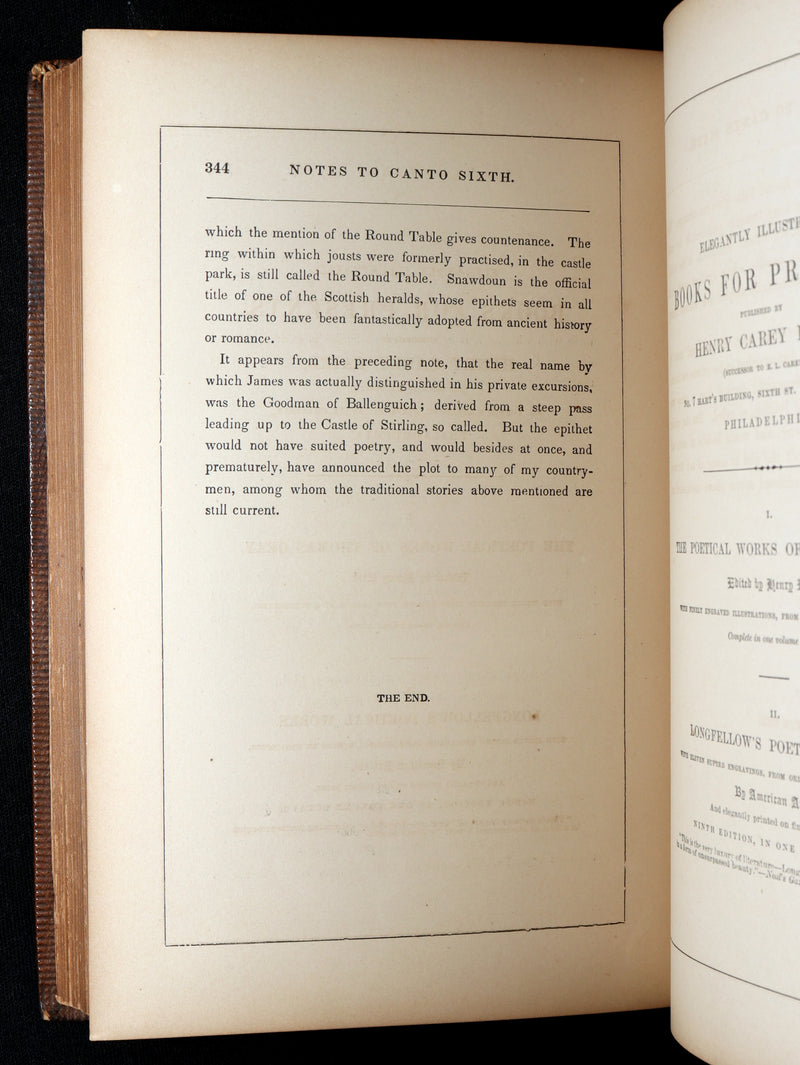 1856 Rare Book - The Lady of the Lake by Sir Walter Scott. Illustrated