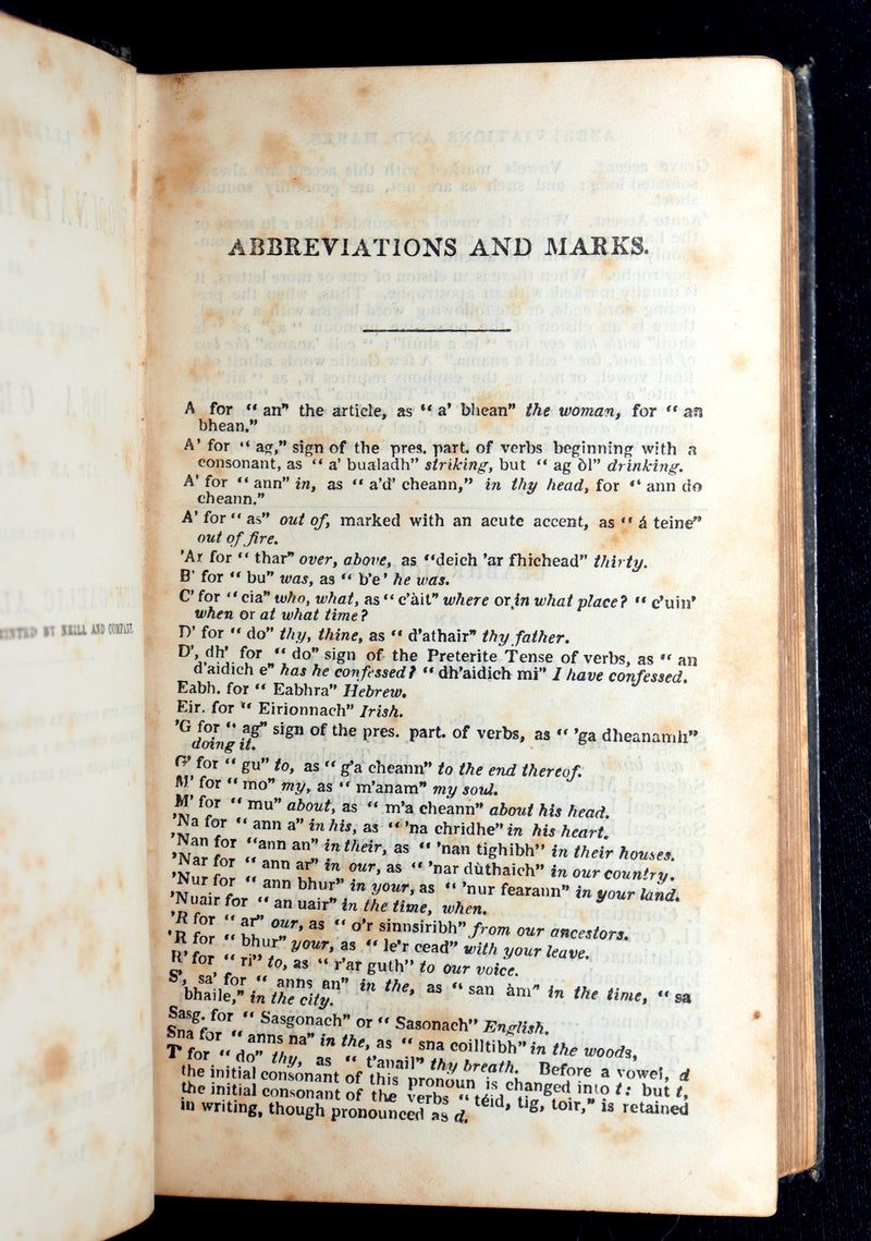 1861–1865 Rare Gaelic Bible –An Tiomnaidh Nuaidh (The New Testament) with Psalms