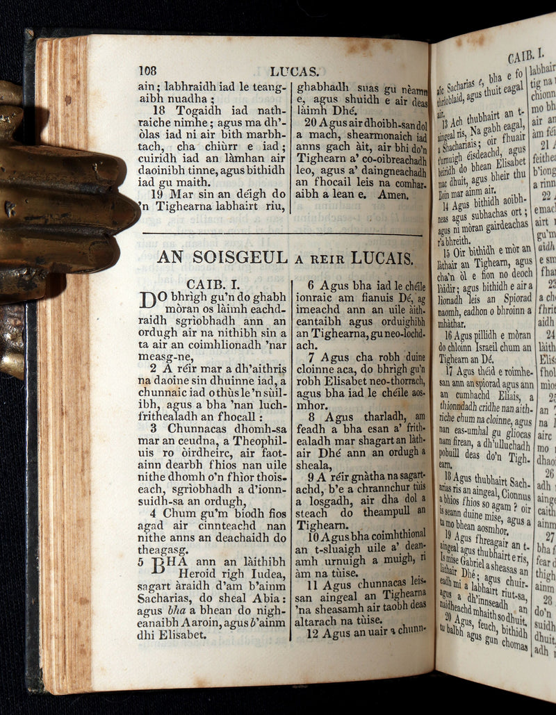 1861–1865 Rare Gaelic Bible –An Tiomnaidh Nuaidh (The New Testament) with Psalms