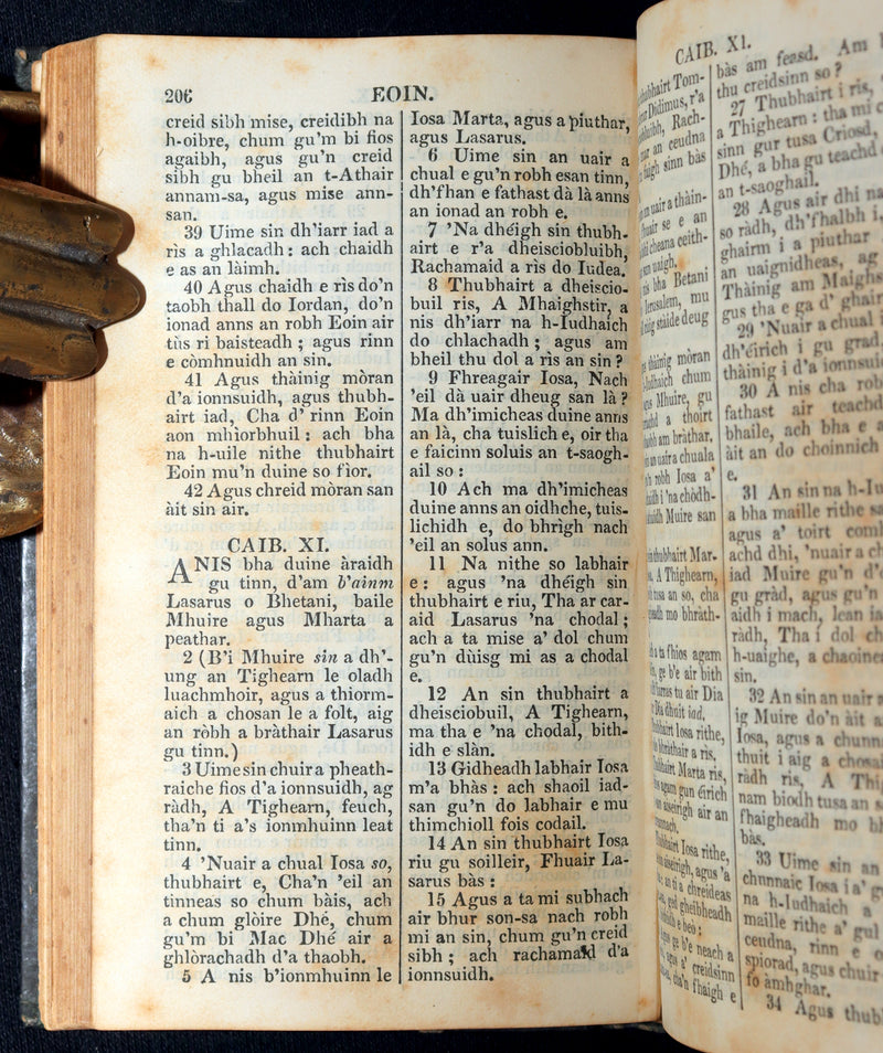 1861–1865 Rare Gaelic Bible –An Tiomnaidh Nuaidh (The New Testament) with Psalms