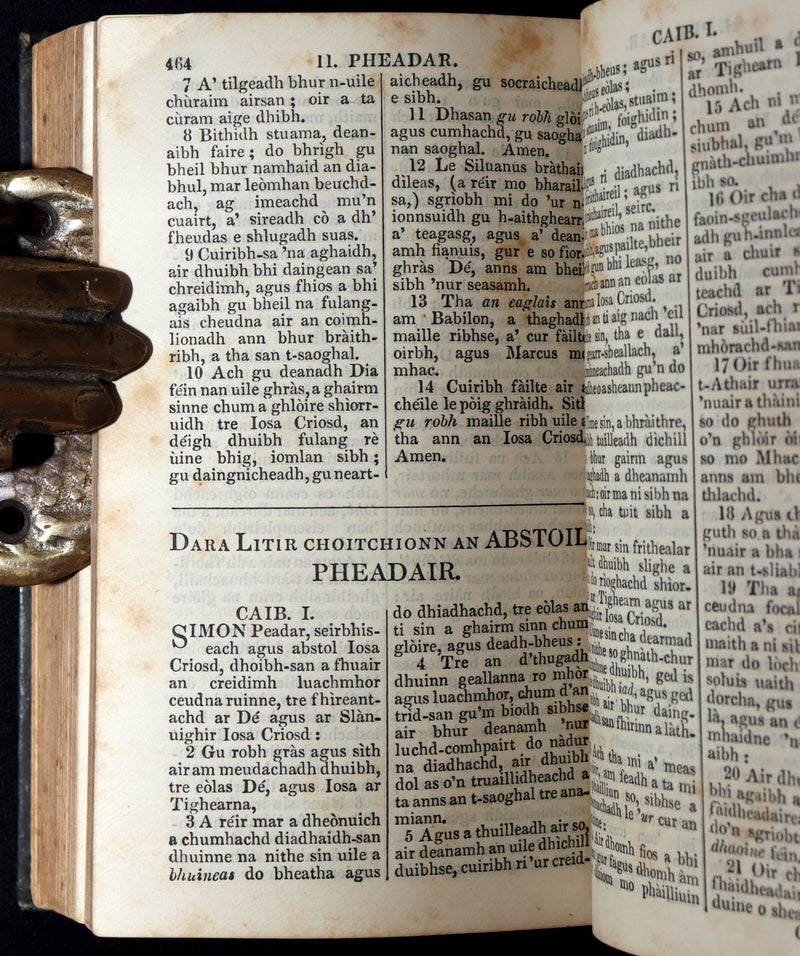 1861–1865 Rare Gaelic Bible –An Tiomnaidh Nuaidh (The New Testament) with Psalms