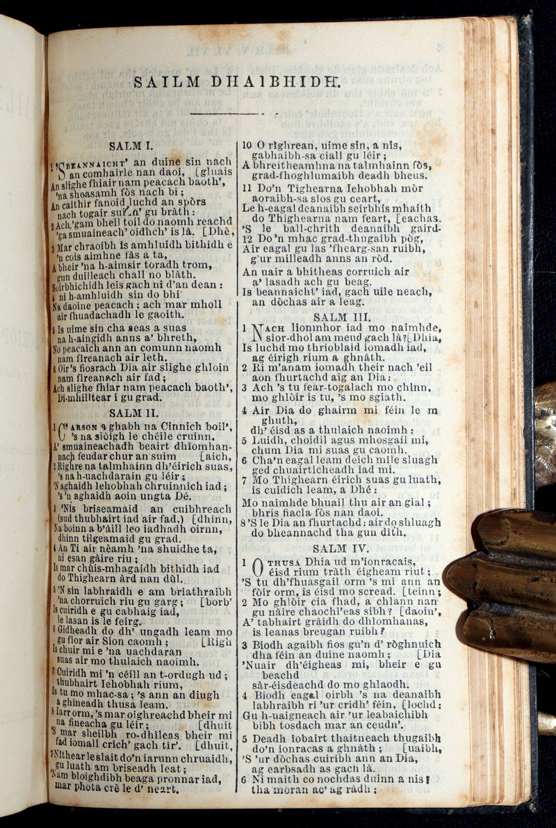 1861–1865 Rare Gaelic Bible –An Tiomnaidh Nuaidh (The New Testament) with Psalms