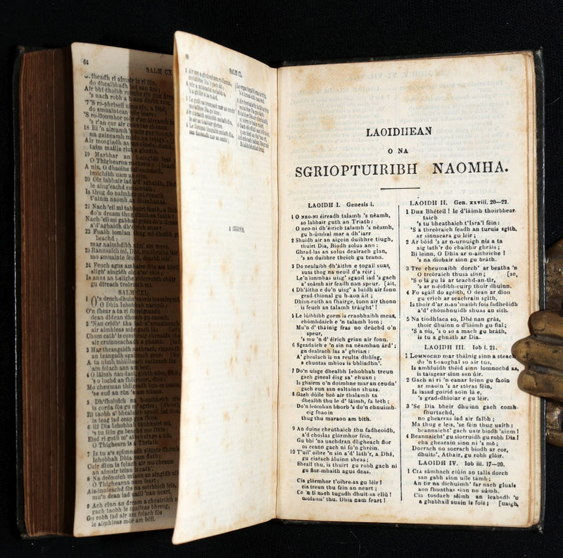 1861–1865 Rare Gaelic Bible –An Tiomnaidh Nuaidh (The New Testament) with Psalms