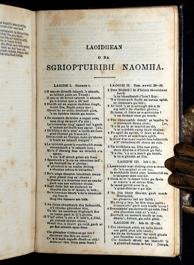 1861–1865 Rare Gaelic Bible –An Tiomnaidh Nuaidh (The New Testament) with Psalms