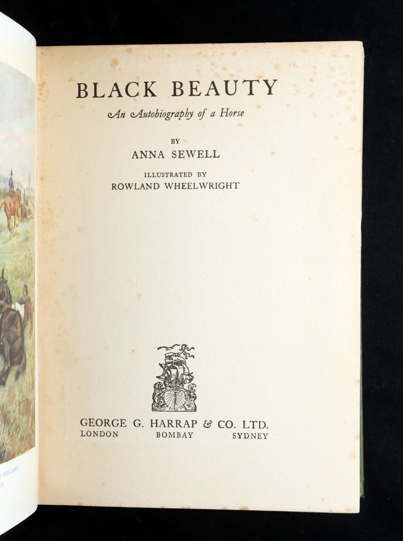 1932 Rare First Wheelwright Illustrated Edition – Black Beauty by Anna Sewell