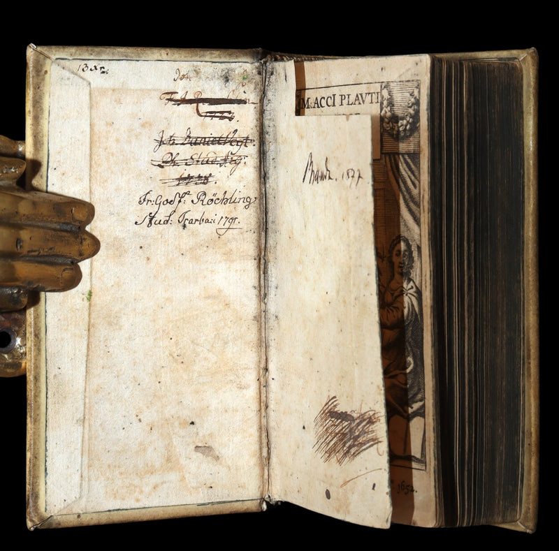 1652 Rare Vellum Latin Book - Plautus Plays, Plauti Comoediae Superstites XX