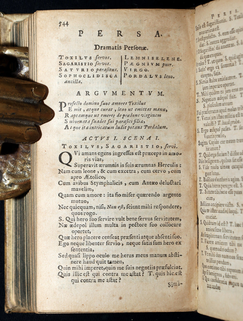 1652 Rare Vellum Latin Book - Plautus Plays, Plauti Comoediae Superstites XX