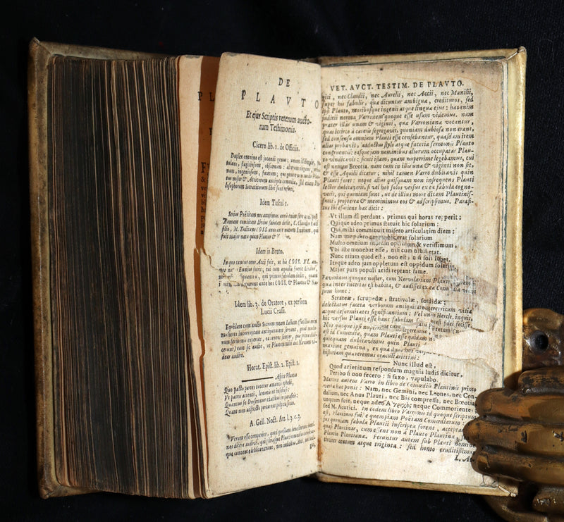 1652 Rare Vellum Latin Book - Plautus Plays, Plauti Comoediae Superstites XX