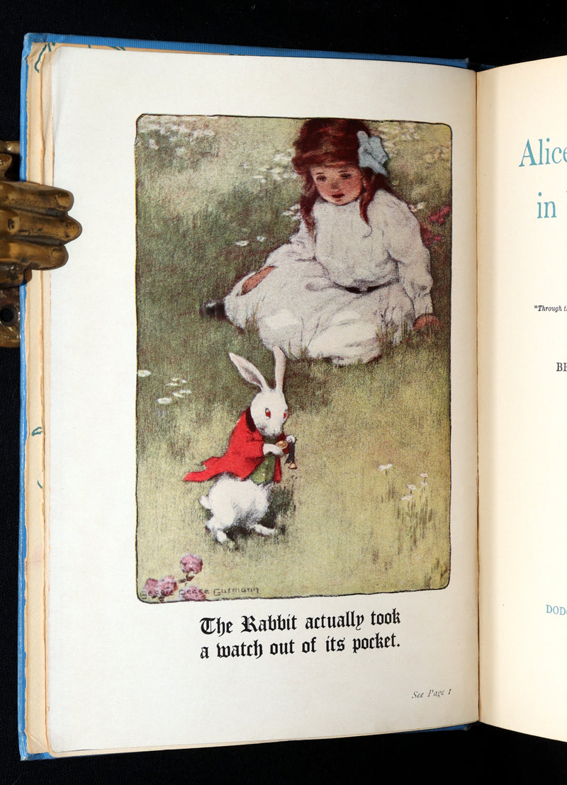 1907 Rare Book - Alice in Wonderland Illustrated by Bessie Pease Gutmann